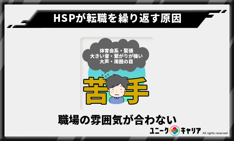 HSP　転職　繰り返す　原因