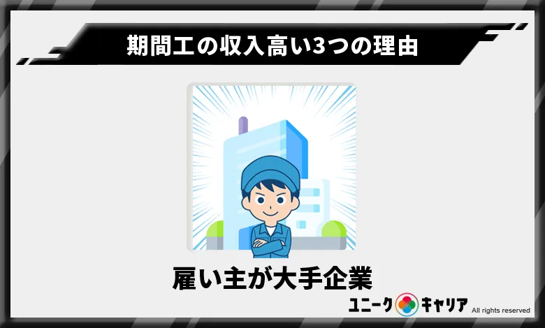 雇い主が大手企業だから