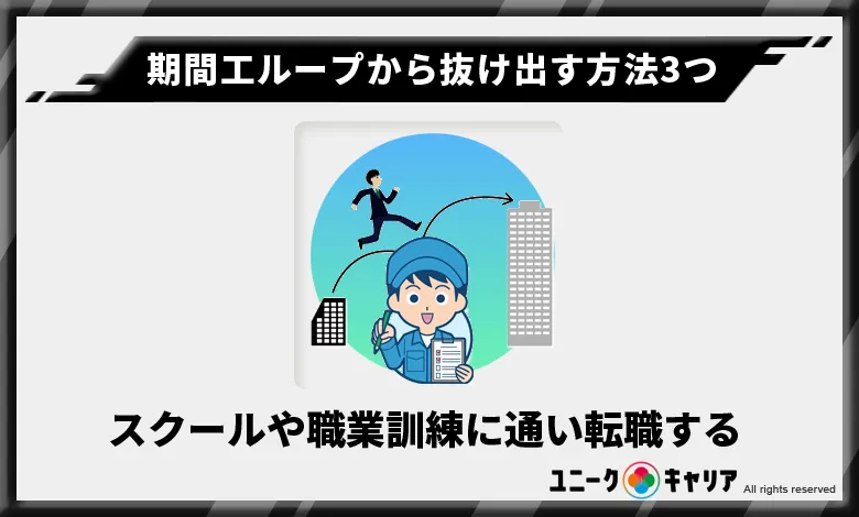 スクールや職業訓練に通い転職する