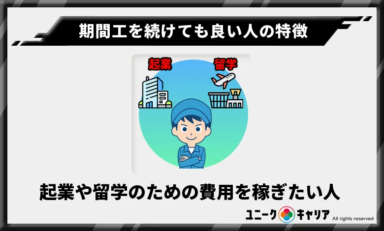 起業や留学のための費用を稼ぎたい人